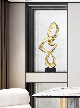 现代轻奢酒店大堂摆件会所玄关过道抽象客厅电视柜落地雕塑艺术品