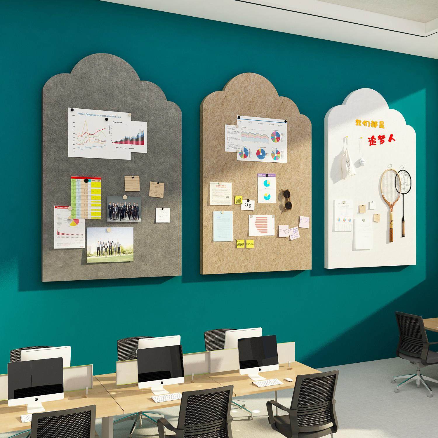 毛毡板公告栏员工风采展示照片办司室墙面装饰企业文化贴氛围布置,家居饰品,文化墙贴,淘宝优惠券,粉丝福利购,淘宝优惠卷