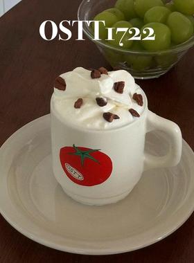 OSTT1722〈伟大的番茄〉陶瓷杯ins简约咖啡牛奶耐热耐冷马克杯