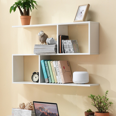 书架墙上置物架壁挂式客厅卧室墙壁挂墙面房间餐厅壁柜免打孔实木