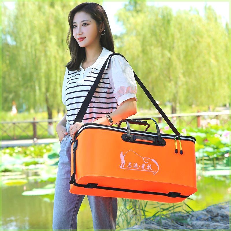 渔桶加厚加大防水活鱼桶可折叠钓鱼护桶加大钓箱装鱼桶加大活鱼桶