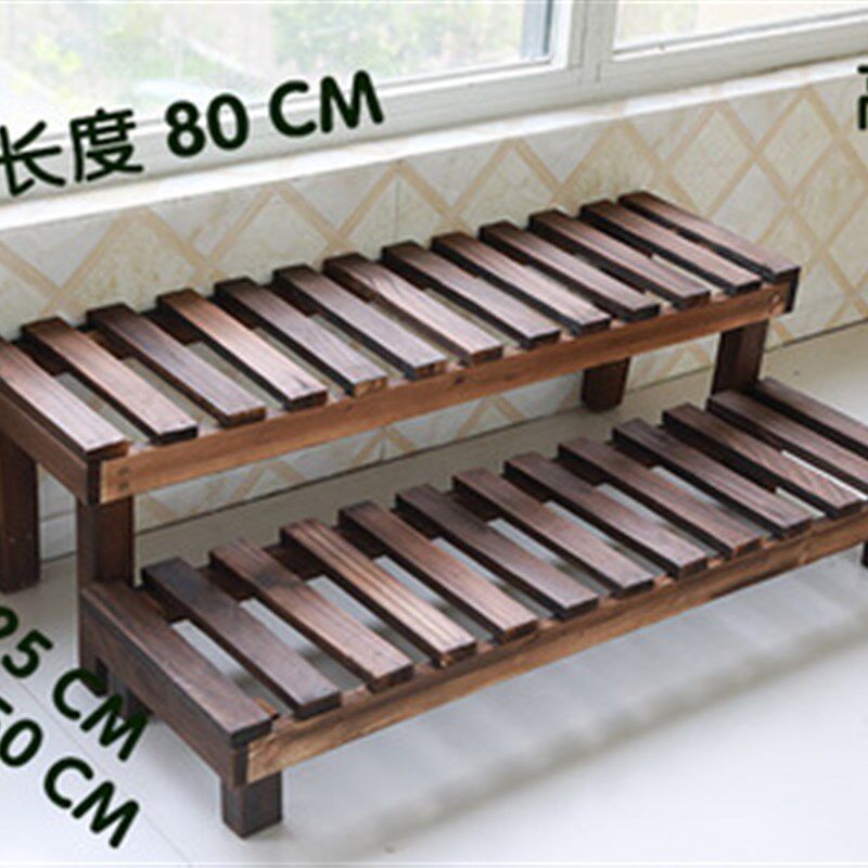 阳台花架子炭化室外花架防腐木盆栽庭院单层花箱墙架户型工艺搁板