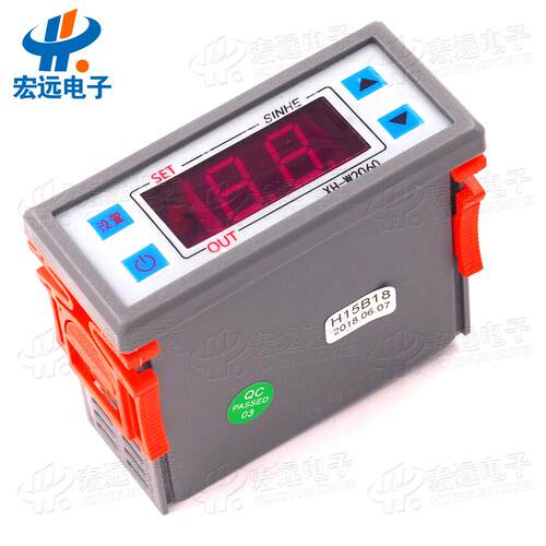 XH-W2060数字温控器数显嵌入式机柜温控仪温度控制开关12V24V220v