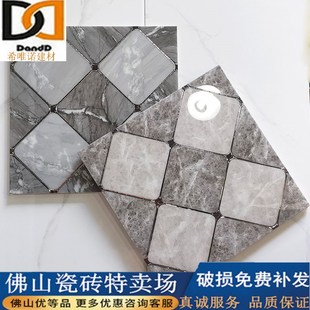 400X400mm 抛晶砖灰色广东瓷砖室内客厅厨房卫生间淋浴房防滑砖