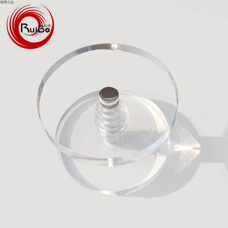 瑞博水晶门拉手亚克力有机玻璃透明大拉手圆形单孔大门门把手厂家