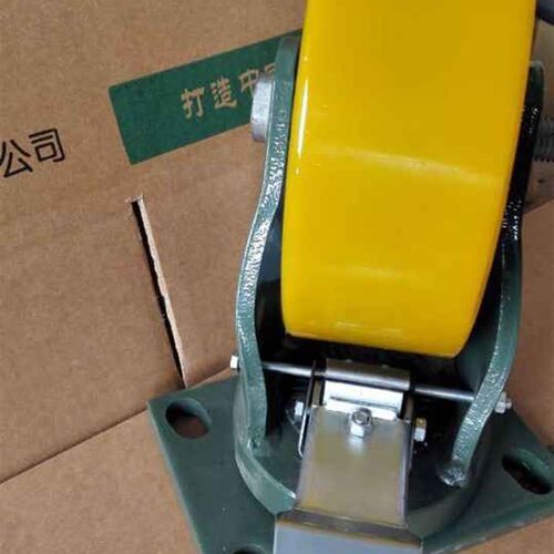 单个载重2吨8寸超重型脚轮聚氨酯脚轮重型万向刹车轮 工业轮轮子
