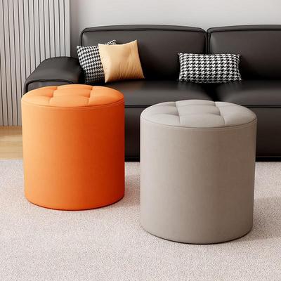 小凳子家用矮凳高级感客厅茶几凳实木软包坐墩简约板凳门口换鞋凳