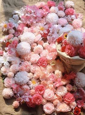 仿真绢花手工iy古风簪布花发25324簪头饰小花朵裙d撑材包婚料庆景