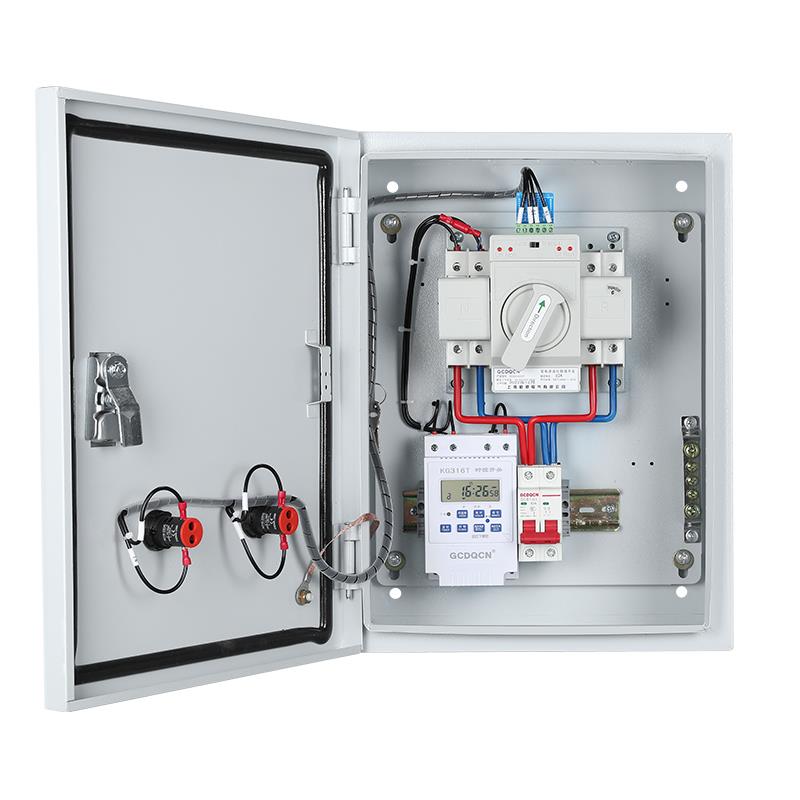 双电源自动转换开关配电箱 单相220V切换箱380V定时成套家用100A