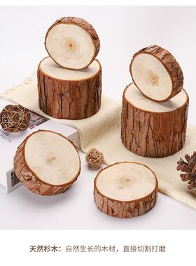 笆木木柱木桩围小栏圆木树41397干婚庆道具墩装饰壁炉庭院篱园艺