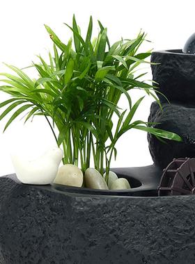 玄聚39487关招财纳福假山居流水盆景桌面喷泉门店家公球司转运流