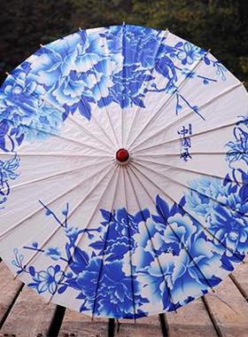 舞蹈伞旗袍走秀51995伞表伞广场舞伞古风油纸伞舞伞绸装饰花伞跳