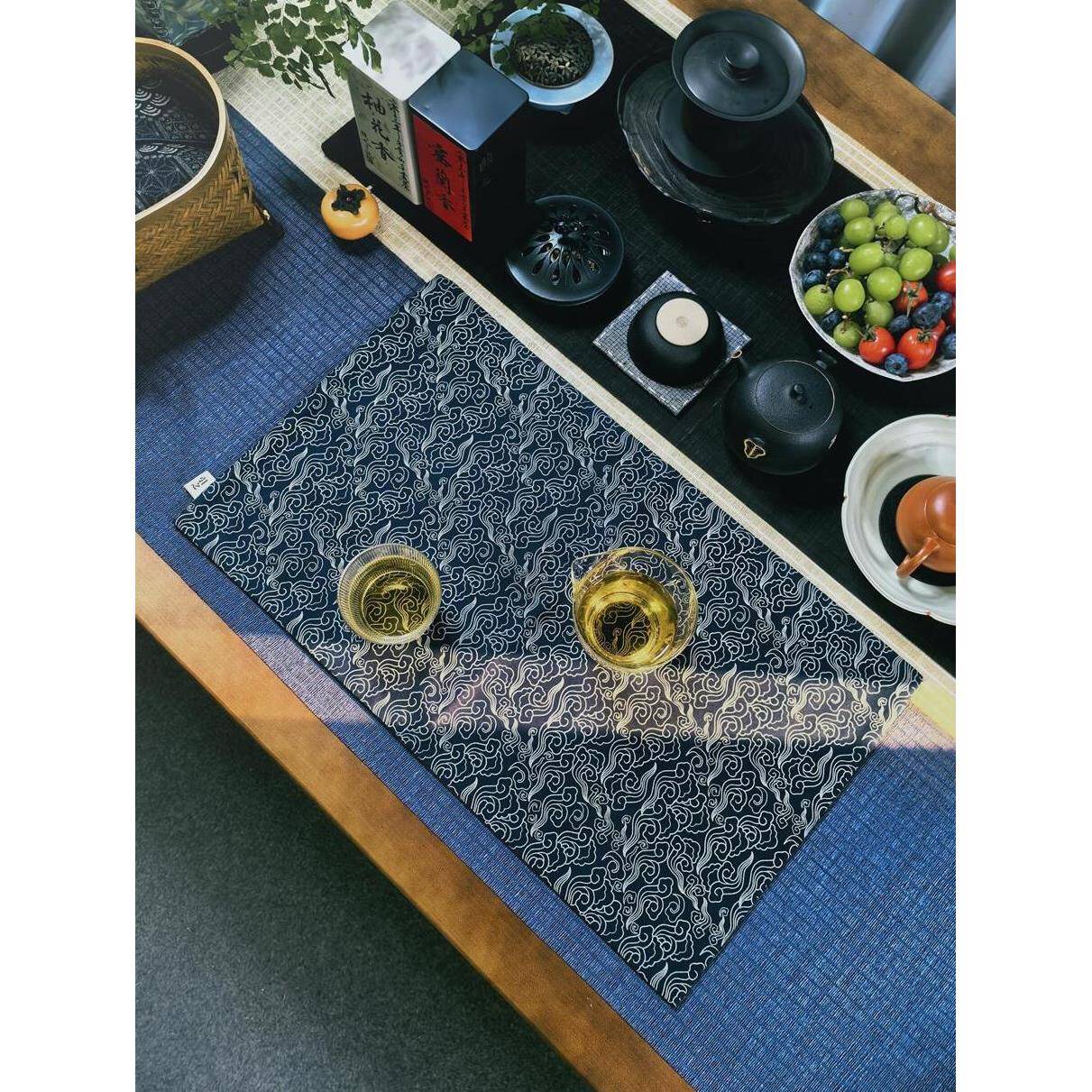 复古民族风日式古典禅意茶席茶布防水茶桌垫桌旗织锦桌布布艺香席