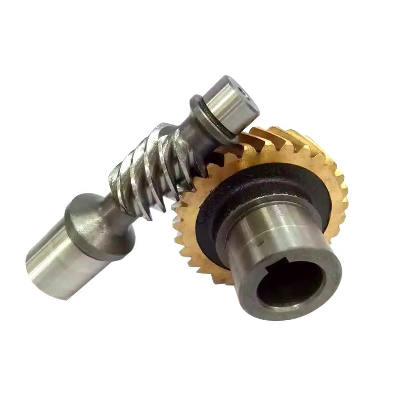 蜗轮蜗杆加工定做减速机铜铁不锈钢45#钢尼龙POM涡轮齿轮非标定制