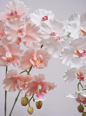 高档手仿花9头蝴蝶感14747兰酒店真样板间装饰花家插花摆居件客厅