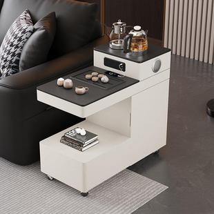 实木可移动茶几自动上水烧水壶一体茶台边几柜2025新款沙发侧边柜