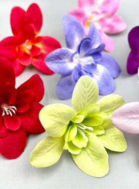 仿兰花头花环花墙插花居家装饰设真花假花婚饰庆塑料摆盘摆62387