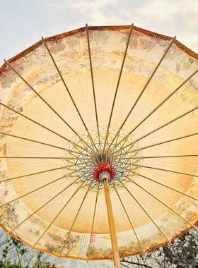 古风满道穿复古非遗油纸伞防晒古拍照汉雨服舞典蹈旗09009袍具防