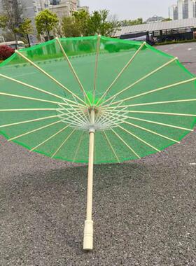 12759无花透明绢纱伞族舞蹈古伞演出具伞傣走秀伞广场跳道舞伞风