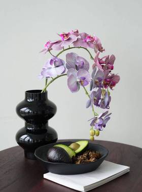 JNJUN仿真花蝴蝶兰高品质9头手24667庆感兰U件花婚花艺家居摆装饰