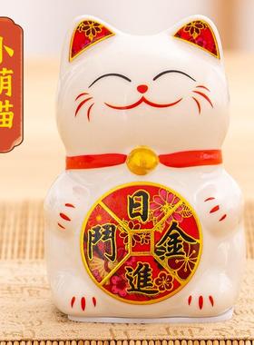 204新款车载招财猫可爱摆件车摆件电动件车内仪2表80644台装饰摆