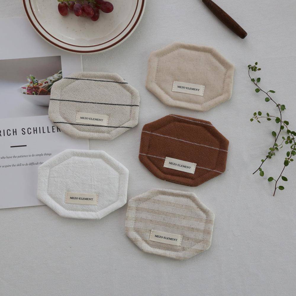 日式布艺隔热餐垫ins风八角防烫茶杯垫咖啡杯垫