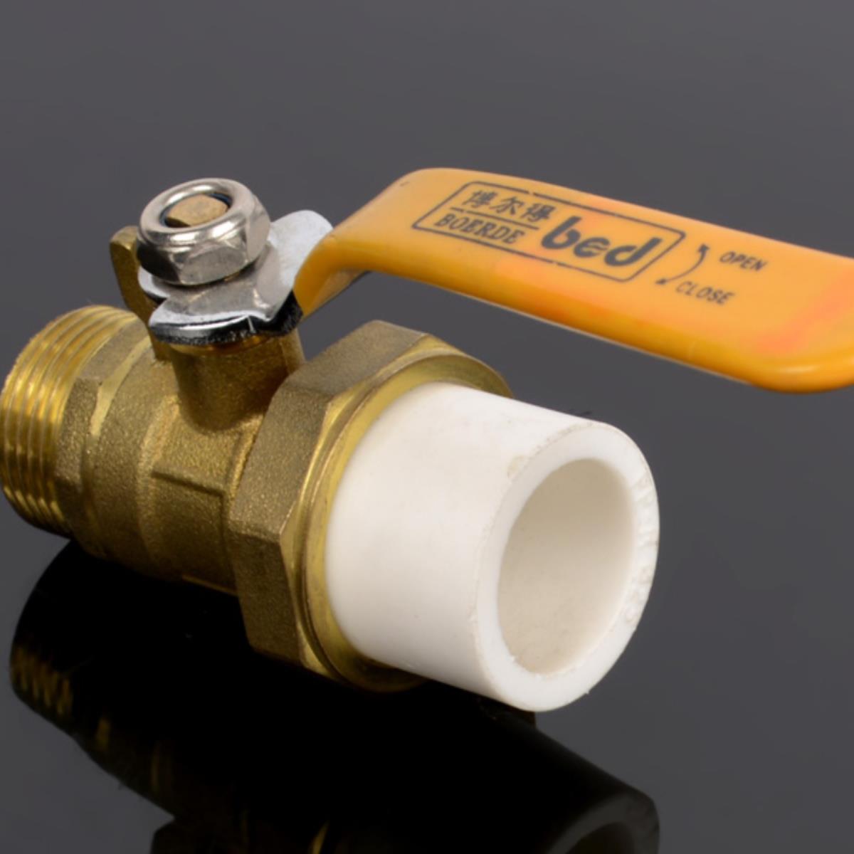 PPR水管4分6分1寸 外丝外牙PPR20 25 32铜钢芯球阀PPR水管件配件