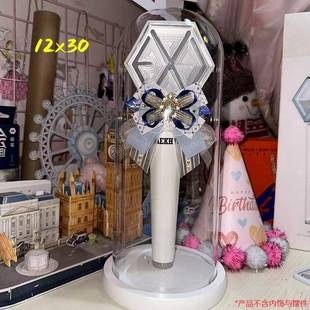 应援少棒展示盒时代年团防尘罩克拉玻璃罩棒三49574代丽棒收纳盒n