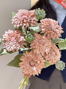 泰向22055日葵仿真花假花摆设高档客厅餐装饰花桌艺摆迪太阳花花