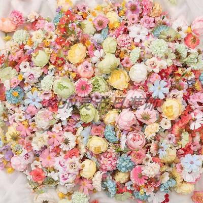 仿花真小花朵混搭料包 绢花头饰花diy98823手工材料环裙材撑婚环