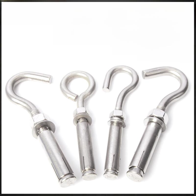 304/201不锈钢膨胀螺丝带环挂钩带圈加长万能吊环膨胀螺栓M6M8M20
