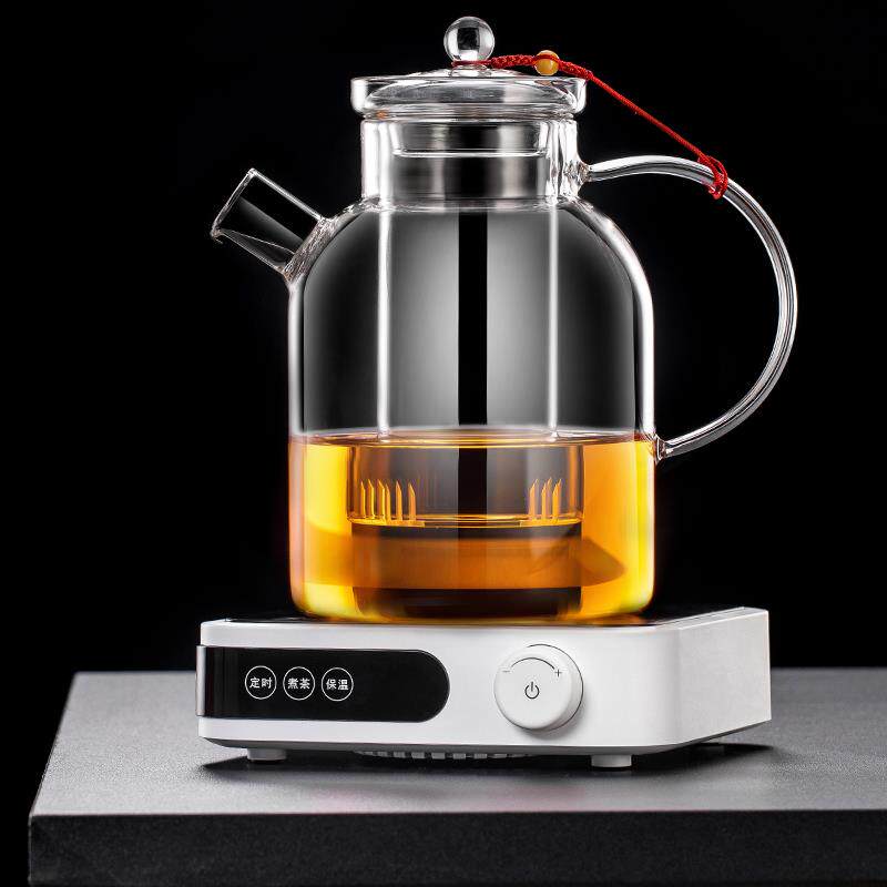 玻璃煮茶壶全玻璃养生壶茶壶加厚耐高温大容量黑晶炉烧水壶煮茶器