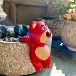 树草莓熊挂户外阳台味露台花园脂摆件花瓶45602装饰创意趣盆挂件