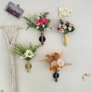 原创美设计小墙面装饰彷真花束壁挂花器院容房83477间门牌装饰黏