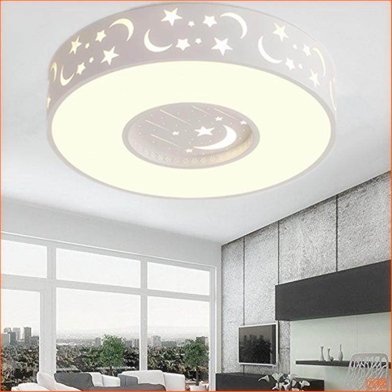 星月边圆形灯流星圆吸顶灯 创意简约卧室书房客厅灯幼儿园灯具