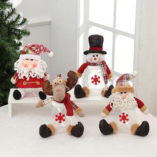 圣诞老人透明包装盒 卡通圣诞礼品袋塑料包装盒·创意糖果罐