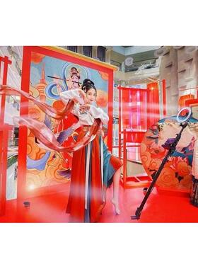 转台美陈环绕拍照环拍36下载度00互动视频二维码36旋转展示商业