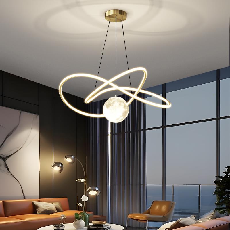 客厅吊灯现代简约大气主灯2024年新款中山灯具网红轻奢餐厅卧室灯