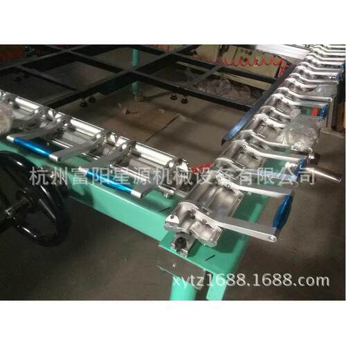 定制Y-LW115双1动臂铝夹用自拉778网张力链X条式拉网机