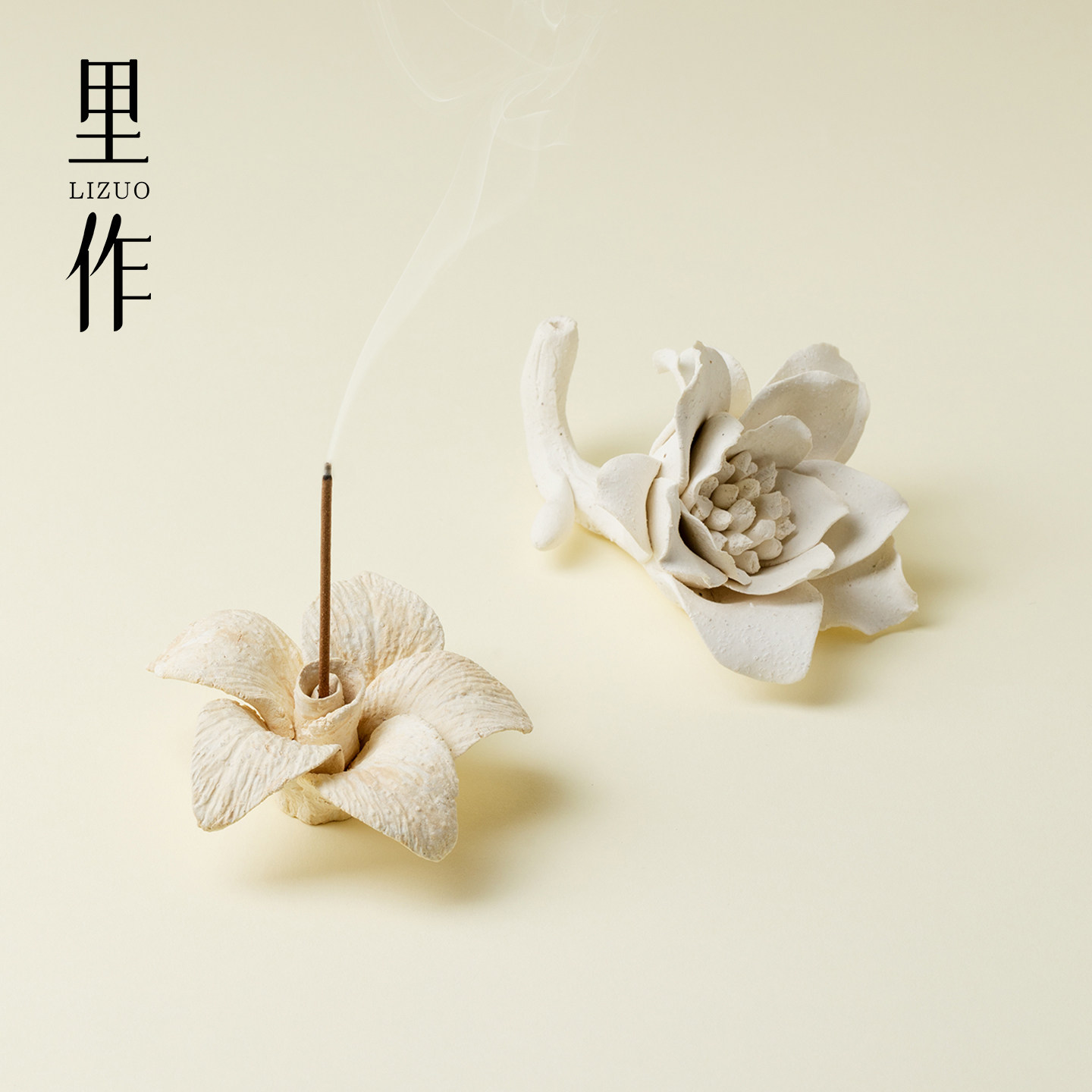 里作非遗手捏玉兰花线香香炉中式香插底座手工花瓣香薰炉居家摆件,家居饰品,香薰托盘,淘宝优惠券,粉丝福利购,淘宝优惠卷