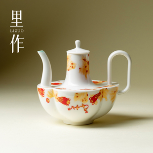 纯手工酒壶金鳞聚财创意轻奢分酒器高颜值家用高档酒具 里作新中式