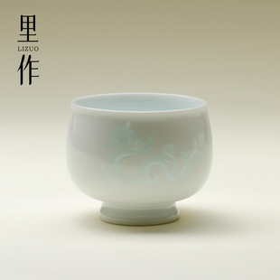 里作玲珑十二生肖茶杯高端陶瓷中式品茗杯创意透光主人杯个性茶杯