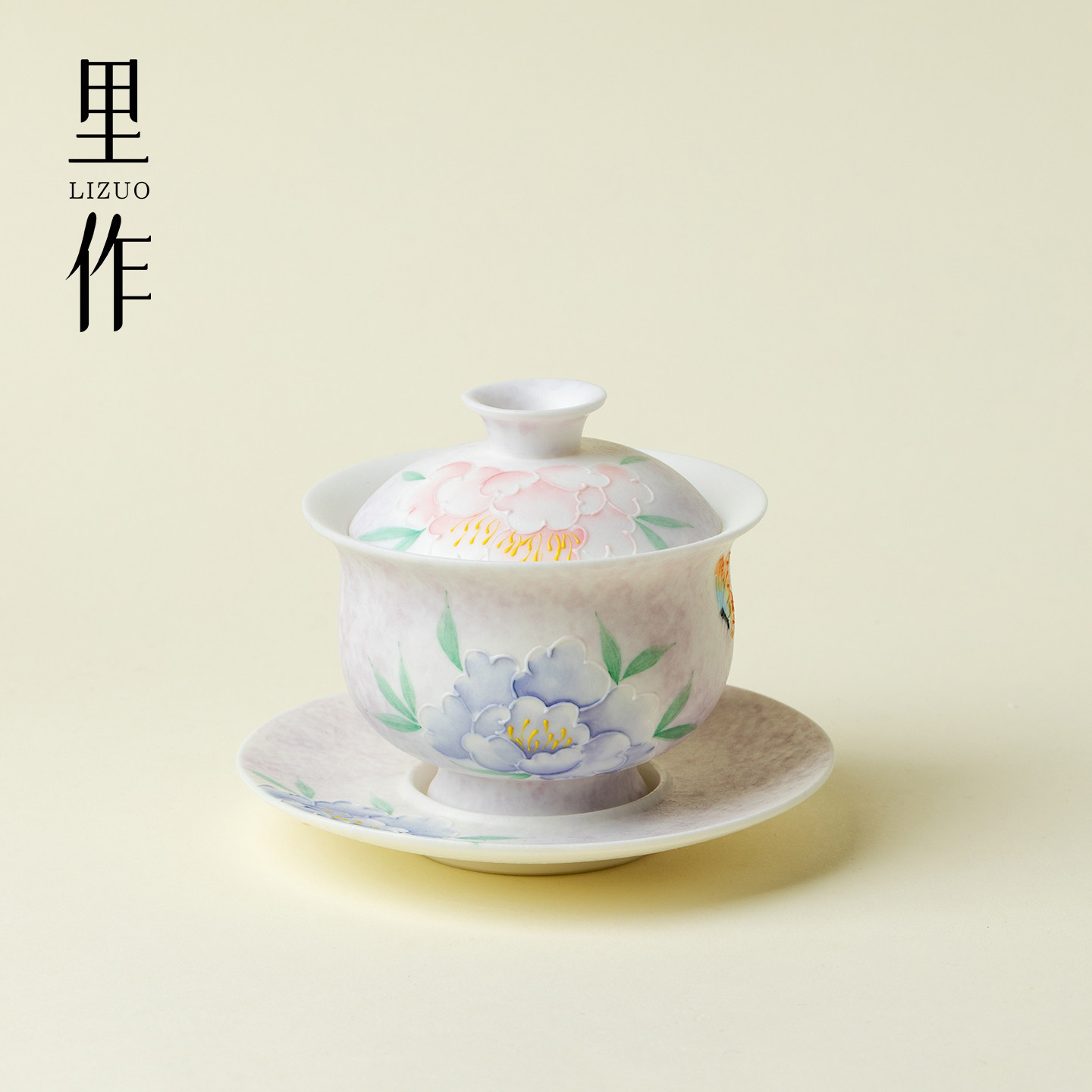 里作 手工薄胎沏茶碗手绘牡丹花三才盖碗粉彩富贵吉祥敬茶碗茶具,节庆用品/礼品,喜碗/敬茶杯,淘宝优惠券,粉丝福利购,淘宝优惠卷