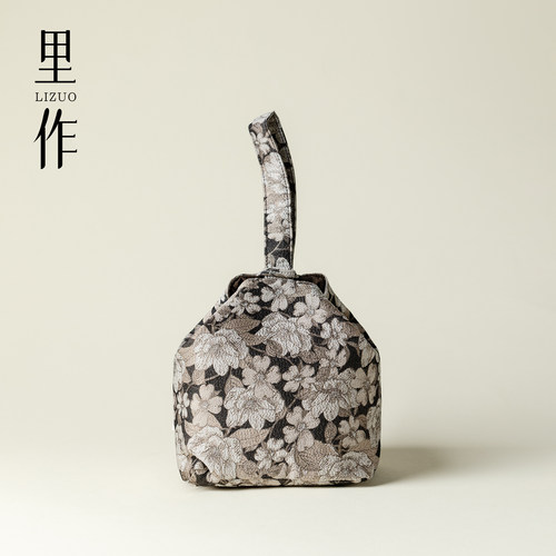 里作织锦缎一壶两杯高级感茶事包新中式禅意茶具收纳包盖碗防护包
