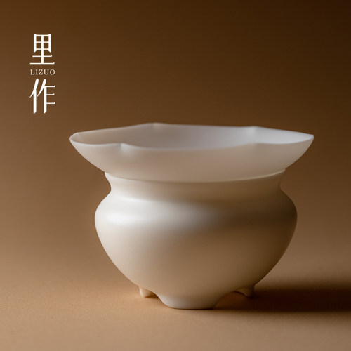 里作 羊脂玉高端白瓷超薄胎取粹茶漏过滤茶渍茶道配件功夫茶具