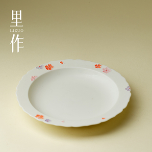 里作有田烧手绘樱花壶承仙女茶器干泡盘精致高端粉彩盖碗茶壶托盘