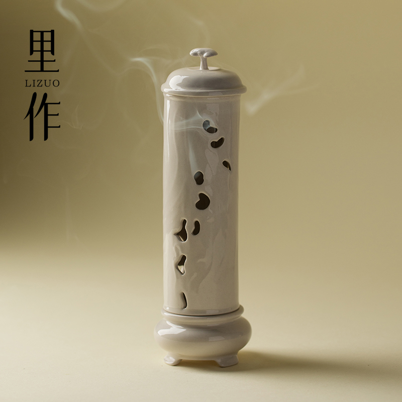里作 创意手工线香香炉复古草木灰熏香炉家用室内香插沉香檀香炉