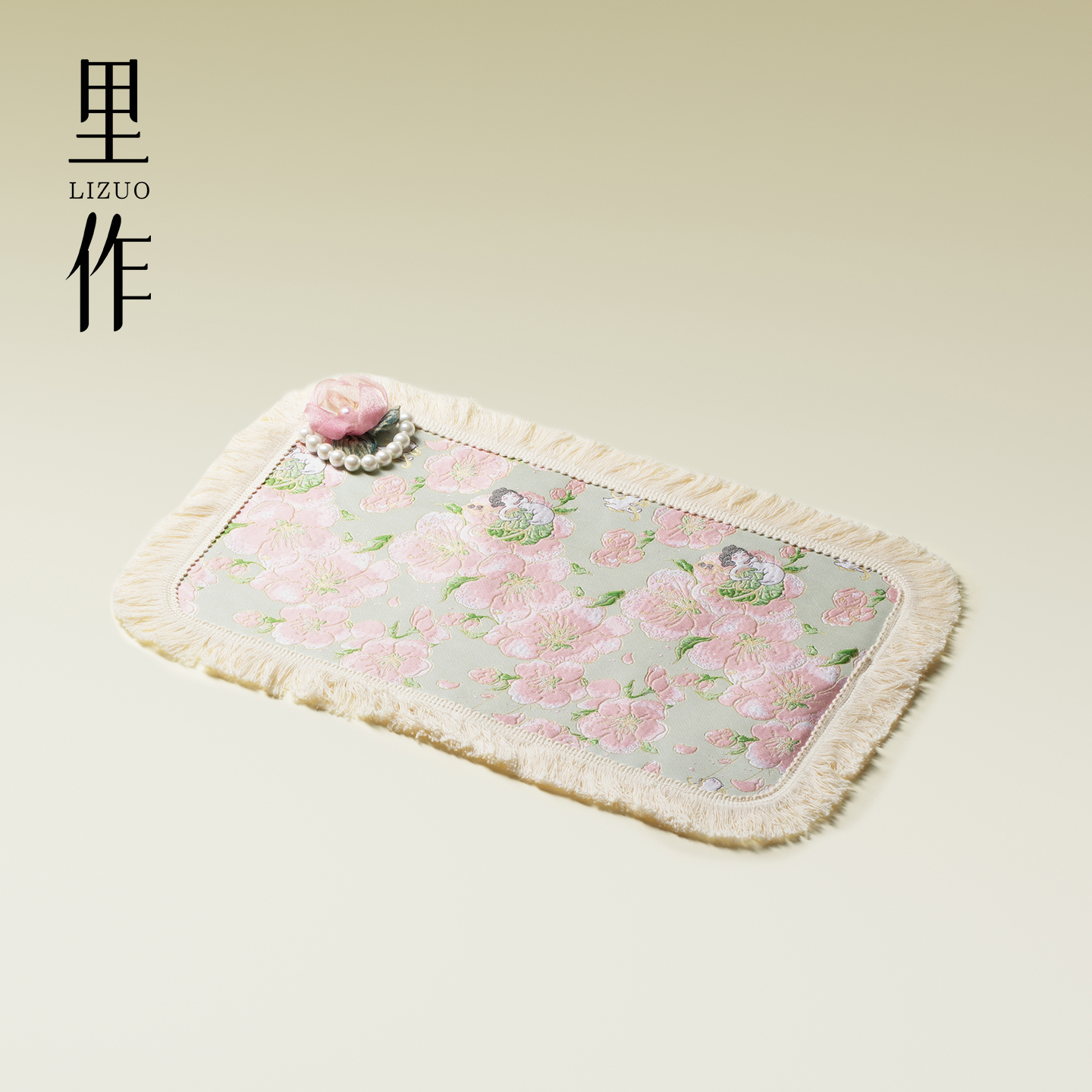 里作织锦缎面提花茶席精致创意手工流苏边茶桌布艺垫子隔热干泡席