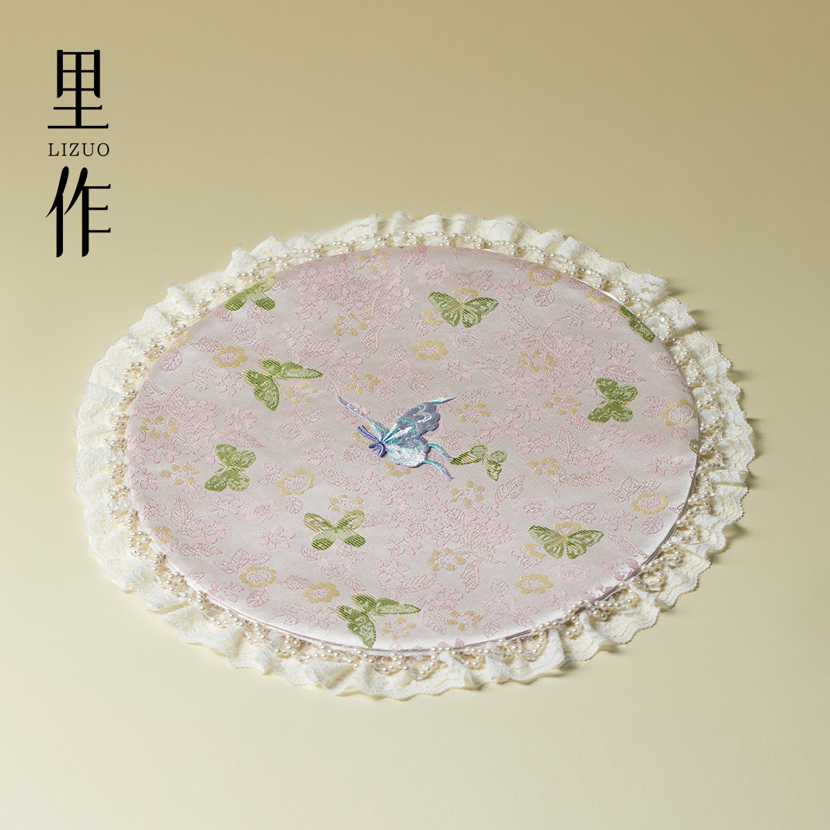 里作新中式蕾丝花边茶席高端圆形干泡席精致粉色简约茶几茶桌垫子,餐饮具,茶道/零配,淘宝优惠券,粉丝福利购,淘宝优惠卷
