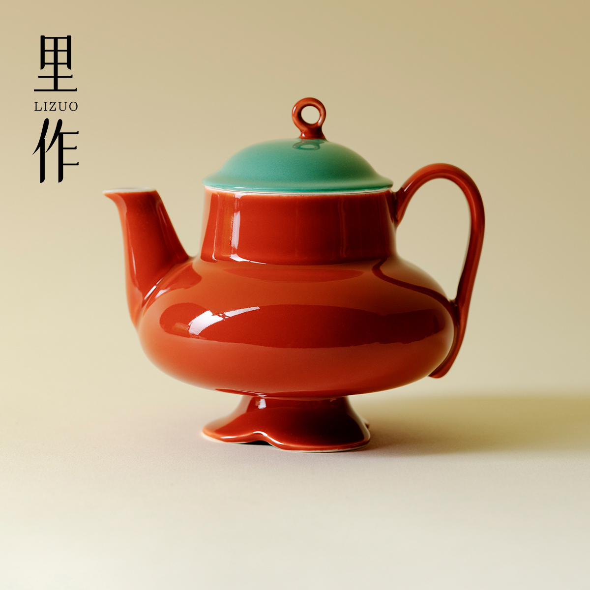 里作 故宫红陶瓷泡茶壶家用功夫茶具带过滤泡茶器中式复古大肚壶